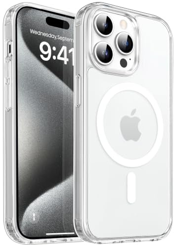 CACOE für iPhone 15 Pro Hülle mit Militärschutz für MagSafe Handyhülle | für iPhone 15 Pro Case,Transluzente Matte,37×N52 Magnete,12 Fuß Fallschutz,2400 GS Magnetkraft,Erhöhter Kameraschutz