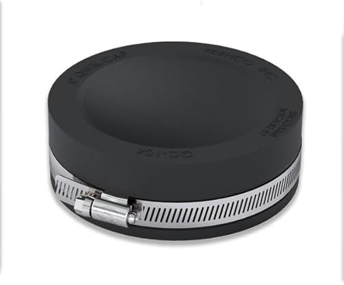 Fernco Flexible Rubber Endcaps – 3 Flexible Endcap (90 mm to 75 mm) – EPDM Rubber Connectors with Stainless Steel Clamps – Ideal for Drain, Waste & Vent Pipes – Available in 4 Sizes
