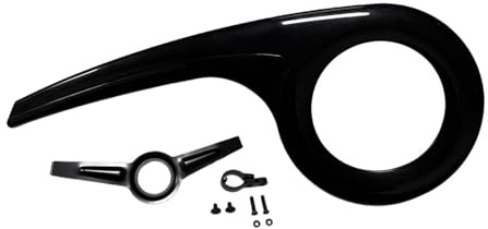 Ronyme Fahrradkettenschutz Deckungs Ersatzfall Zykluszubehör Shell Protector Freizeit Fahrradkettenabdeckung für 46T-52T Kurbeln,Ideal für Rennrad & Citybike, Schwarzes Schwanzfix