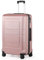 TANTOMI Hartschalen-Handgepäck Koffer Groß aus ABS+PC – Reisekoffer mit 4 Drehbaren Rollen (360°), Trolley mit Aluminium-Teleskopstange und 3 Stelige-Zahlenschloss (XL – 95L, Rosa Gold)