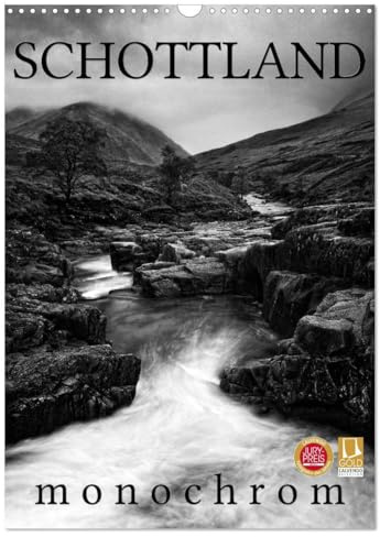 Schottland Monochrom (Wandkalender 2026 DIN A3 hoch), CALVENDO Monatskalender: Erleben Sie Schottland in Monochrom (CALVENDO Orte)