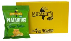 CAJA DE PLATANITOS - AMAZONIA - PLATANITOS LIMA LIMON - 15 UNIDADES DE 75 GRAMOS CADA UNA - 1125 GRAMOS LA CAJA