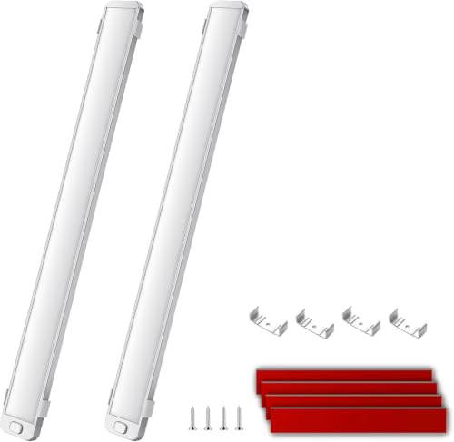Barre Lumineuse LED intérieure 12V,228 LEDs chacune,Bande Lumineuse LED 12 Volts avec Interrupteur Marche/Arrêt,lumière Blanche 6000K pour éclairage intérieur Camping-Car,Motorhome,Fourgon.(2PCS)
