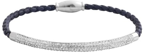 Akzent Armband Damen - Premium Armband Damen in Blau aus Leder, 100% Wasserfest & Hautverträglich