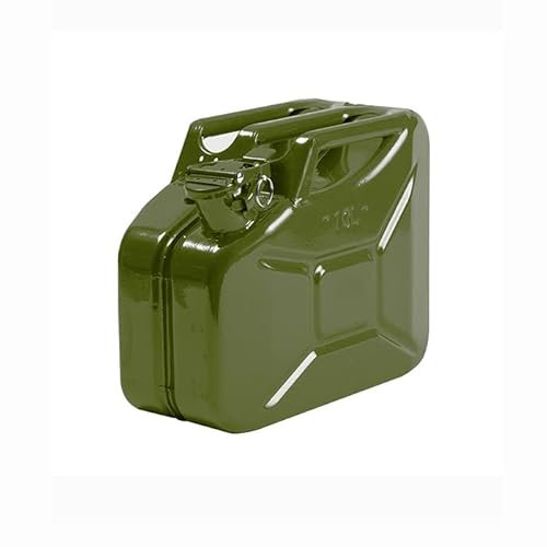 10 Litre Green Jerry Can for Fuel Petrol Diesel etc - Compact Design