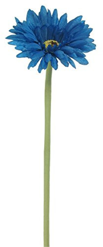 Petite fleur artificielle Gerbera En soie Avec tige De qualité Bleu