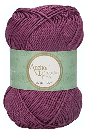 Anchor 4620004-00240 Crochet Yarn, 100% Cotton, 240, Thickness 4, 125 m, 53 g
