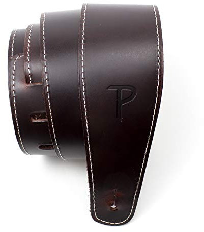 Perri's Leathers Ltd. - Sangle de Guitare - Cuir de Baseball (série) - Vin - Ajustable - Pour Guitares Acoustiques/Basses/Électriques - Fabriquée au Canada (SP25S-7053)