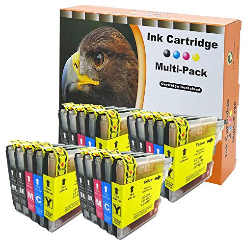 20er-Set Druckerpatronen (8BK/4C/4M/4Y) kompatibel zu Brother LC-985 LC-39 LC-975 DCP-J125 DCP-J140 DCP-J315 DCP-J515 MFC-J220 MFC-J265 MFC-J410 MFC-J415