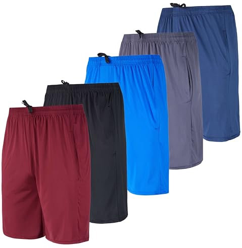 Real Essentials Herren Gym Tennis-Shorts, Set I, S
