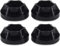 INJORA RC 12mm Mitnehmer Hex Hub Adapter Metal Zubehör Set 4pcs für 1/10 RC Crawler 1,9 oder 2,2 Felgen Axial SCX10 TRX4 D90 (Schwarz 10mm)