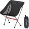 Naturehike Stuhl Campingstuhl Ultraleicht Klappstuhl Kleines Packt beträgt 150kg zum Angeln Picknick Outdoor Wandern (Schwarz)