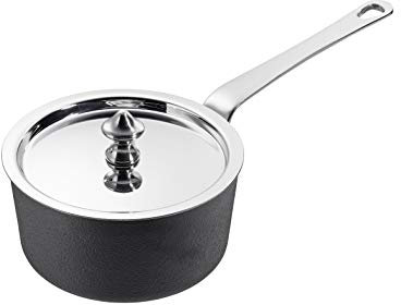 Scanpan Mini-Kasserolle mit Griff und Deckel aus Stahl Linie Maitre D‘Cast Iron, Durchmesser 10 x 7,5 cm