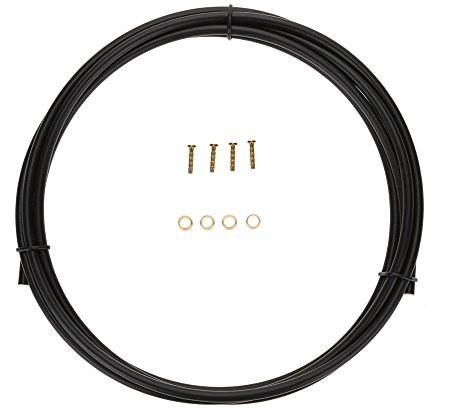 Tbest Hydraulic Bike Brake Hose, Metal, Noir, 2.5m, 5mm x 1.8mm, 4 Pack, BH59/BH90 Replacement, Olive Connectors, Direct Insertion, New