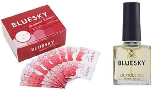 Bluesky Gel Nail Kit - Remover Bundle. Remover Wraps and Cuticle Oil