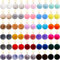HICARER 60 Stücke Bunte Pompons Schlüsselanhänger Flauschige Ball Pompons Schlüsselanhänger Kunstpelz Pompons Schlüsselring für Mädchen Frauen Hüte Schuhe Taschen Zubehör (2,4 Zoll)