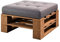 sunnypillow Palettenmöbel Europaletten Indoor und Outdoor Lounge Gartenmöbel Holz Gartenmöbel Set Lounge Möbel Terrasse Balkon Loft Stil Paletten | Eiche Hocker 80 x 80 cm Höhe : 30 cm