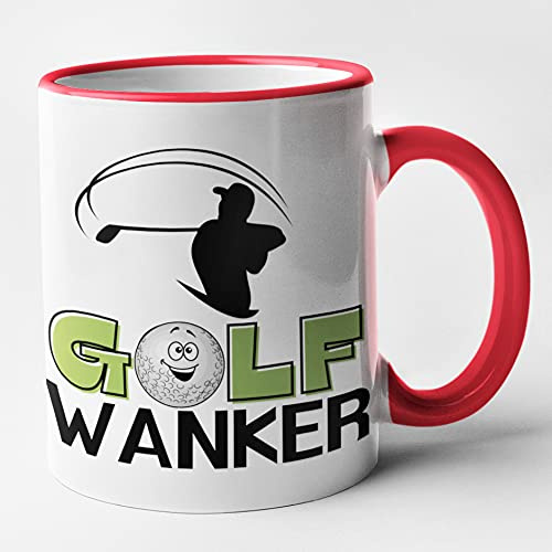 Golf Wanker - Funny Rude Golf / Golfing Mug (Red)