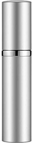 VVGAOGES Atomizador Perfume Recargable,Mini Spray de Perfume,Portátil Botella de Perfume,Botella Vacío Pulverizador para Viajes 5ml (Silver)