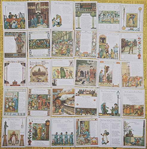 60 stück Vintage scrapbooking Papier, Vintage Aufkleber Stempel Scrapbooking Aufkleber für Scrapbook Kalender Notizbuch Tagebuch Fotoalbum DIY Dekoration, (London)