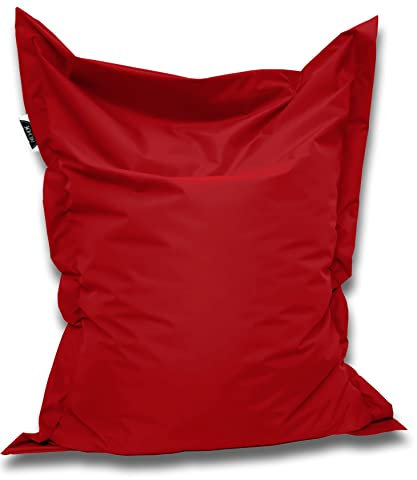 PATCH HOME Original Premium Gaming Bean Bag Seat Cushion for Indoor and Outdoor Use Ready Filled in 3 Sizes and 27 Colours 180 x 145 cm Red