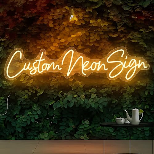 Letreros de neón personalizados, para decoración de pared, letrero LED para negocios, para dormitorio (opcional de 25 a 152 centímetro m.)