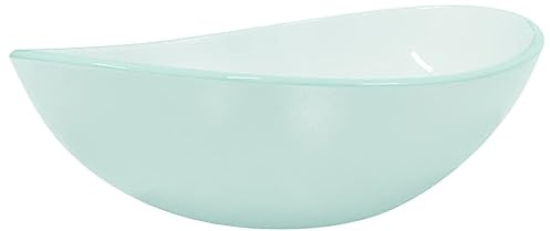 vidaXL Lavabo de vidrio templado esmerilado 54,5x35x15,5 cm