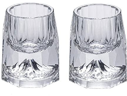 Crystal Glass Gold Foil Shot Glasses for Glass Home Wine Set Double Glass Wine Cup for Home Bar (Gold 15ml)