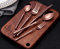 DAFFODILY® Luxury Cutlery Set, 18/10 Stainless Steel, Mirror Finish Kitchen Cutlery Sets, Dishwasher Safe, Ideal for New Home Gifts (Talin 20 Pièces - Rosé Or)