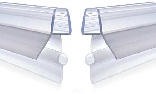 DOPPOSO Duschtür Dichtung Ersatzdichtung 2 x 80 cm für 4mm/5mm/6mm Glasdicke Dichtung mit Wasserabweisende Duschdichtung Schwallschutz Transparent Dichtung für Duschtüren Duschkabinen Badewanne