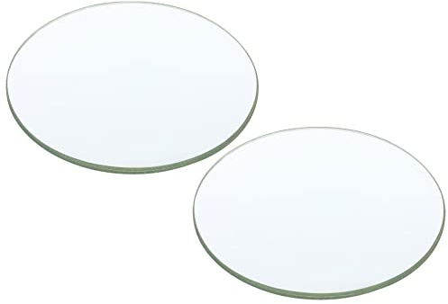 PATIKIL 300mm Fokus Länge Doppel Konvex Objektiv 2 Pack 100mm Durchmesser 11mm Höhe Glas Optisch Polierte Runde Kanten Objektiv für Physikalische Experimente Klar