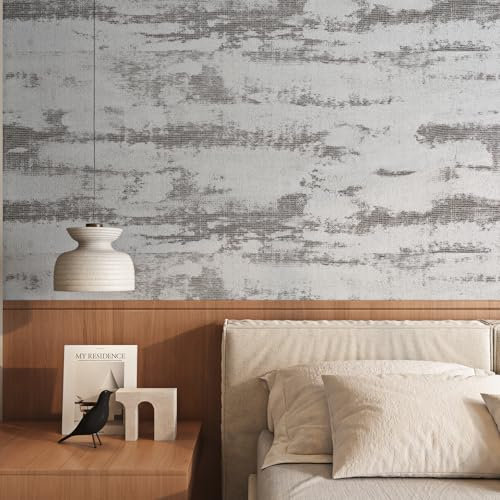 Livelynine Papel Pintado Autoadhesivo Pared Gris Cemento 40CMx5M Impermeable Papel Adhesivo Pared Dormitorio Baño Vinilo Encimera Cocina Gris Vinilo Adhesivo Muebles Armarios Rollo Vinilo Autoadhesivo