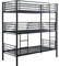 Habitat et Jardin Lit superposé en métal Triple Havin - 90 x 190 cm - Noir