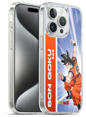 Head Case Designs Officially Licensed Dragon Ball Z Son Goku Saiyan Arc Characters Gel Case [Military Grade Protection] Compatible with Apple iPhone 15 Pro and Compatible with MagSafe