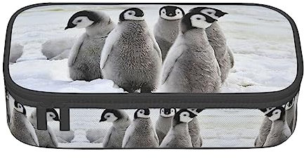 ESASAM Federmäppchen mit großem Fassungsvermögen, niedliches Otter-Federmäppchen kann Ihre Schreibwaren besser aufbewahren., Kaiser Pinguin, Einheitsgröße