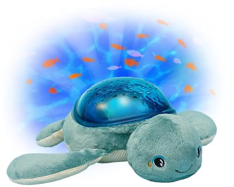 Pabobo - Veilleuse Tortue Aqua Dream Bébé avec Projections Animées & Sons Apaisants - Berceuse, Bruits Blancs & Mélodies Marines - Réactivation aux Pleurs - Rechargeable USB-C - Lavable & Déhoussable