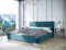 Verona Idee Polsterbett SEUL mit Lattenrost Metalrahmen Bettkasten 5 Größen viel Farben Auswahl 180cm x 200cm BLAU