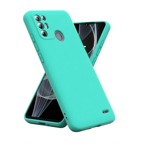 BEEJTUNY Funda para ZTE Blade A52, Funda Silicona Líquida Protectora [Antiarañazos, Antihuellas, Antigolpes], Carcasa Bumper Suave y Delgada. Verde Menta
