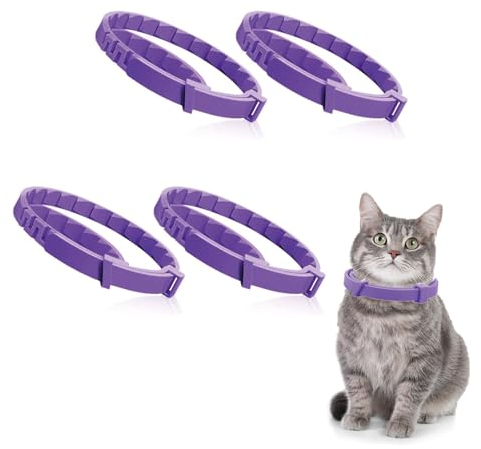 4er-Pack Beruhigendes Halsband für Katzen, Beruhigungshalsband Für Hunde verstellbares Beruhigende Halsbänder Beruhigungsmittel Lindert Angst Bei Katze Und Hunden Calming Collar Anti Stress Katzenhals