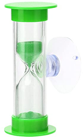 fwqnvSI sablier; Sablier, minuterie de sablier 3 Minutes sablier Mural Ventouse minuterie de sablier minuterie de brossage des Dents for Enfants sablier décoration de la Maison(Green)