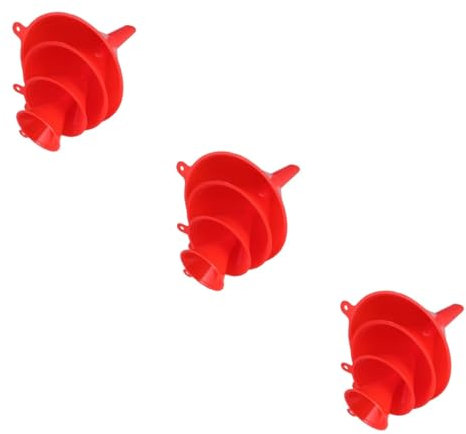 Cabilock 6 Sätze Kraftstoffeinfülltrichter Auto Trichter Flüssigkeitstrichter Probentrichter Dosentrichter Trichter Für Flasche Mini-trichter Kleiner Trichter Siebtrichter Labortrichter Rot