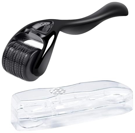 HREDZEO Bartroller 0.5mm,Beard Roller Derma-Roller Nadelroller Bart Roller Dermaroller Haare für Bartwachstum Gesichtshautpflege