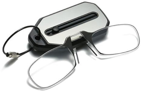 IKOPFLN Lesehilfe Ultra Dünn Faltbar Lesebrille Ultraleicht Blaues Licht Faltbare Lesegeräte Zum Männer Frau Kompakt Reisen Tragbar Mit Hängender Schnalle（2 Dioptrien）