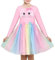 Robe Fille Rose Pâques Lapin Arc-en- Éclat Sequin Nœud Papillon 6 Ans