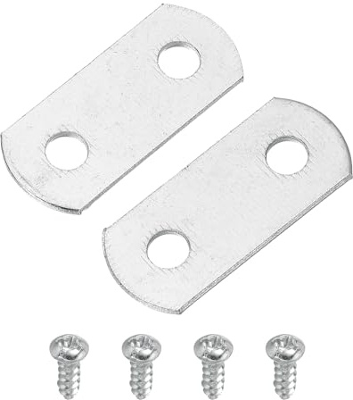 QUARKZMAN 15 Stück 0/0 Flush Bilderrahmen Spiegel Clips Z-Form, Leinwand Clips, Z Winkel Halterung Leinwand Gemälde Montage Clips mit 2 Montagelöchern mit Schrauben, Silber