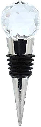 2 tapones para botellas de vino, tapón de botella de vino de cristal, tapón de vino reutilizable, sellador decorativo de botellas, para boda, bar, hogar