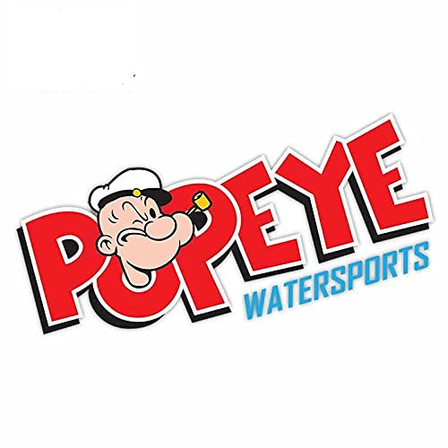 13 cm x 6,9 cm für Logo Popeye WATERSPORTS Aufkleber Grafik Motorrad Aufkleber JDM Vinyl Cartoon