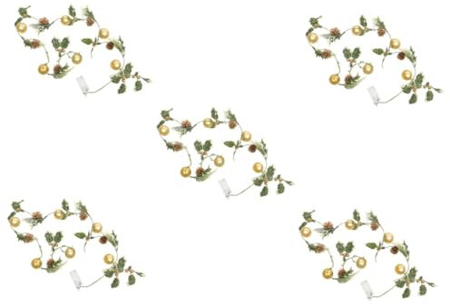 Zerodeko 5 Teiliges Lichterketten Set Mit Weihnachtskugeln Lichtleiste Weihnachtsdekoration Für Den Außenbereich Ornamente Für Den Weihnachtsbaum Weihnachtsgirlande Für Den