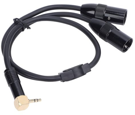 3,5 Mm a Doppio Cavo Splitter M Maschio XLR, Jack per Telefono Non Bilanciato Al Cavo XLR, Cavo Stereo per Altoparlanti DJ