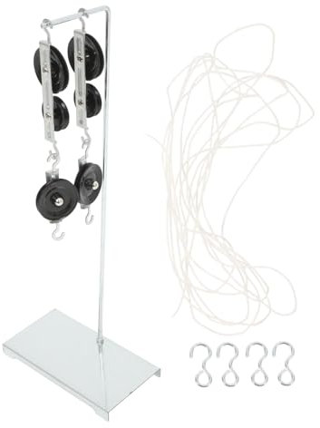 Zerodeko Flaschenzug Experimentierkit für Physik Labor Einzelflaschenzug Deckenmontage Flaschenzugsystem Mechanik Experiment für Schüler Kits für Klassenzimmer